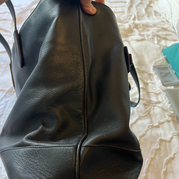 COACH -Signature Black Leather Tote Bag - Carryall - Picture 6 of 6